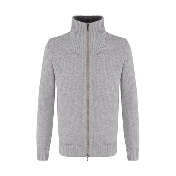 Кашемировый кардиган с меховой отделкой Loro Piana