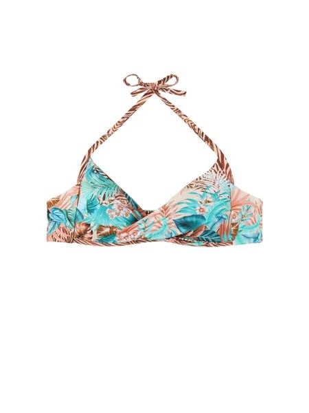 Топ бикини Calzedonia WILD FOLIAGE, зеленый