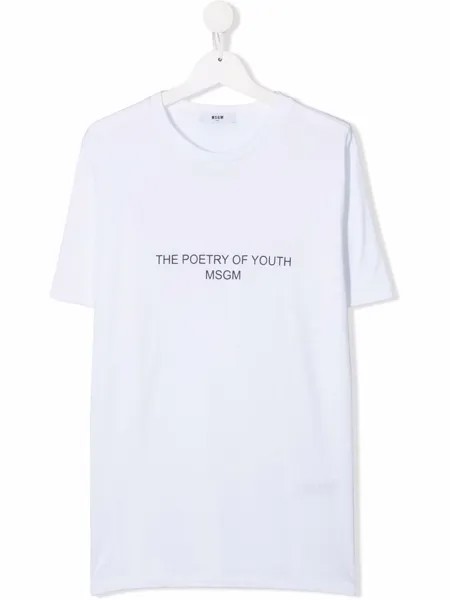 MSGM Kids футболка с логотипом