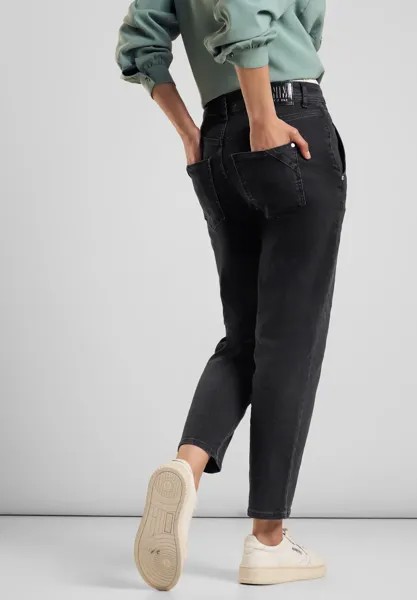 Джинсы свободного кроя STREET ONE из хлопка с эластичной пропиткой, цвет Soft Black Washed