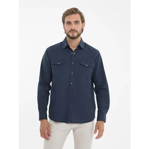 Мужская рубашка I-RTD31-3, р.XL, Синий
