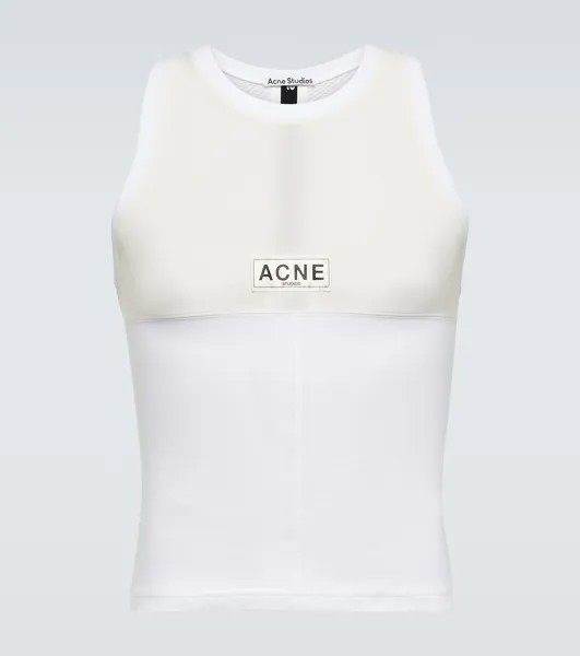 Майка из джерси с логотипом Acne Studios, белый