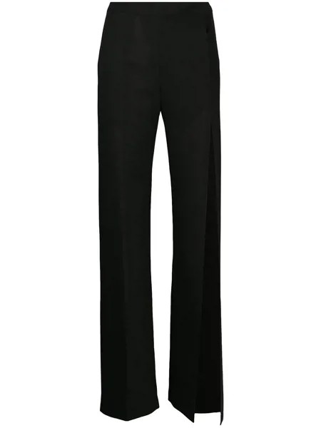 Ann Demeulemeester брюки с завышенной талией и разрезом