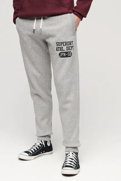 Спортивные брюки с галстуком и логотипом Superdry, серый