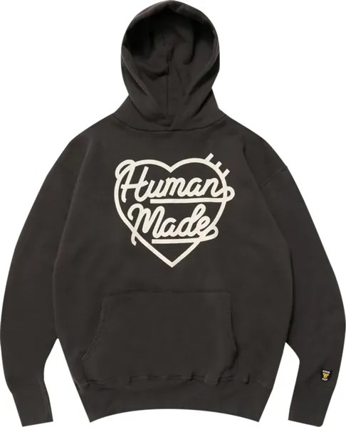 Толстовка Human Made Hooded Sweatshirt 'Black', черный