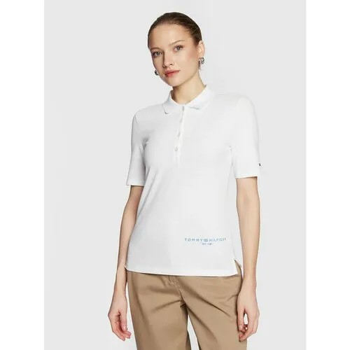 Поло TOMMY HILFIGER, размер L [INT], белый