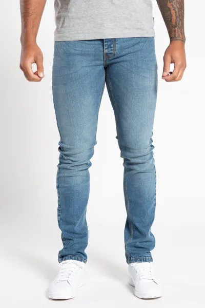 Хлопковые узкие джинсы стрейч French Connection, синий