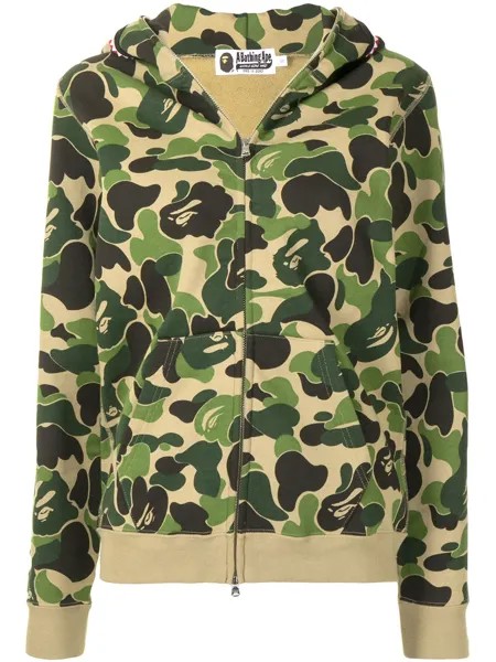 A BATHING APE® худи на молнии с камуфляжным принтом