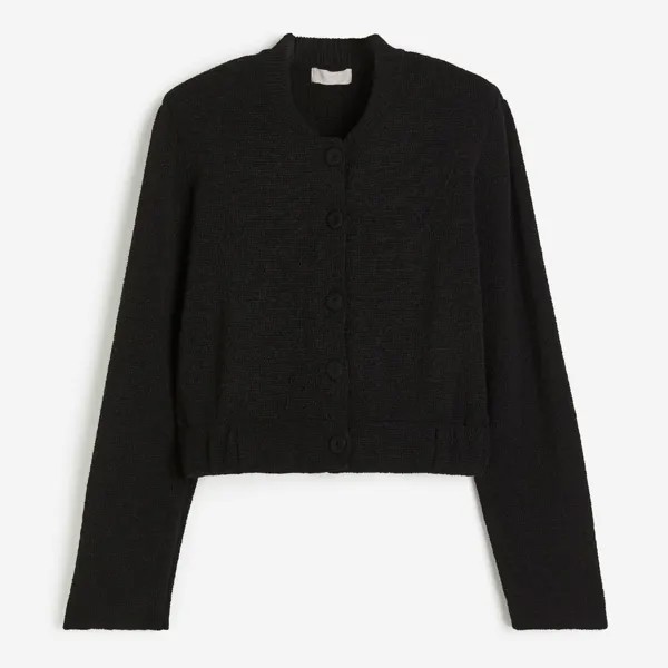 Пиджак H&M Knit With Shoulder Pads, черный