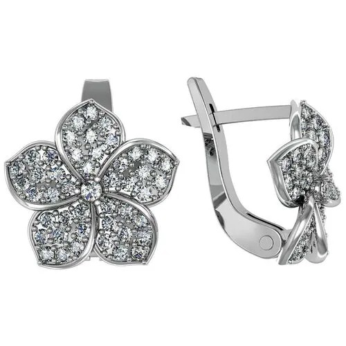 Серьги с 92 фианитами из серебра 351277-FA11