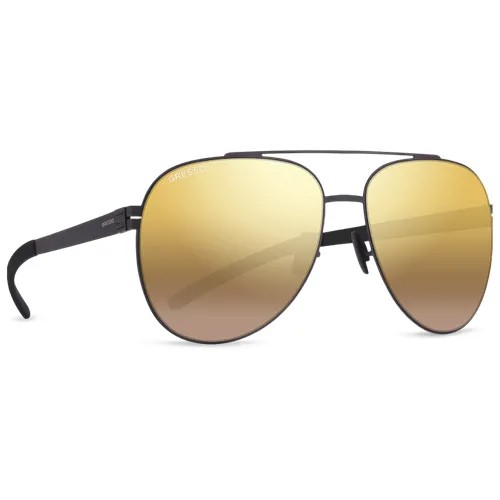 Титановые солнцезащитные очки GRESSO Richard - авиаторы / золотые