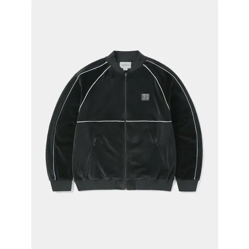 Толстовка thisisneverthat Velour Track Jacket, размер S, черный