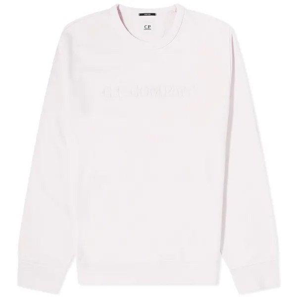 Толстовка C.P. Company Cotton Diagonal Fleece Logo Sweatshirt, цвет Heavenly Pink