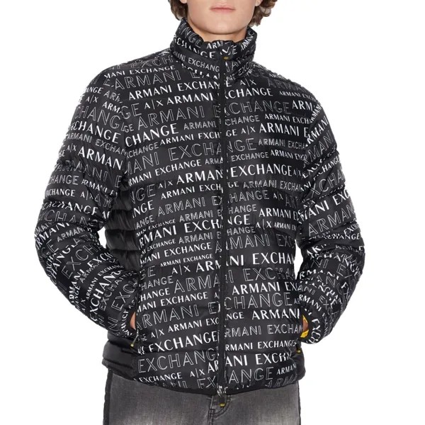 NWT: A | X ARMANI EXCHANGE Мужская стеганая куртка-пуховик с логотипом: Черный: S - XXL