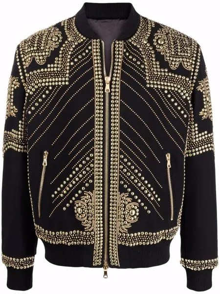 Balmain бомбер с заклепками
