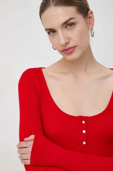 Лонгслив Guess, красный