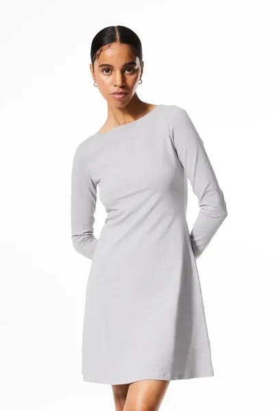 Платье из джерси с расклешенной юбкой H&M, серый