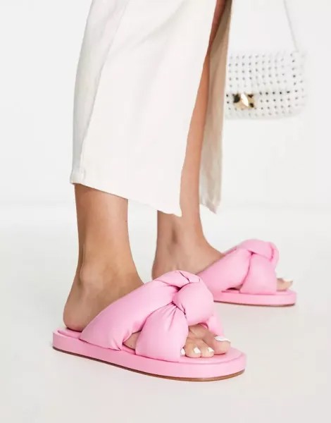 Розовые шлепанцы с мягкой подкладкой из полиуретана Simmi London Vetta SIMMI Shoes