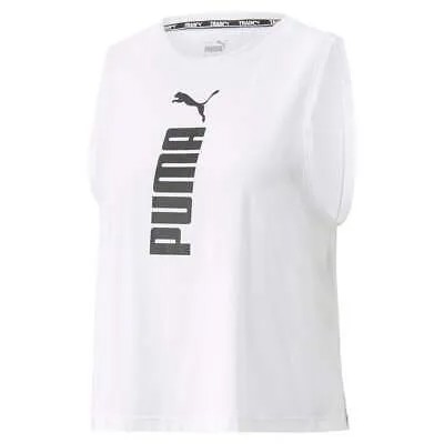 Спортивная майка Puma Fit TriBlend с круглым вырезом, женская белая повседневная спортивная майка 5230