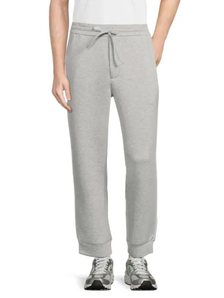 Спортивные брюки с гоночными полосками Emporio Armani, цвет Light Grey