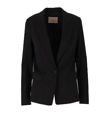 Женский однобортный пиджак Twinset черного цвета