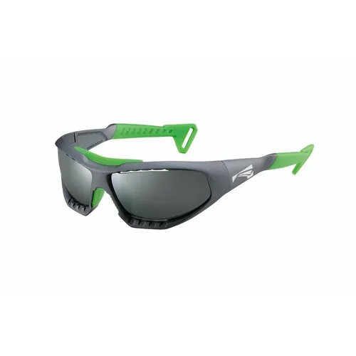 Солнцезащитные очки LiP Sunglasses LiP Surge / Matt Graphite - Green / PCPL Levanté Series Silver Smoke, черный
