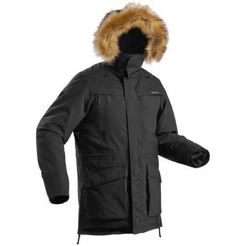 Куртка теплая водонепроницаемая для зимних походов мужская SH500 U-WARM., размер: S, цвет: Черный QUECHUA Х Декатлон