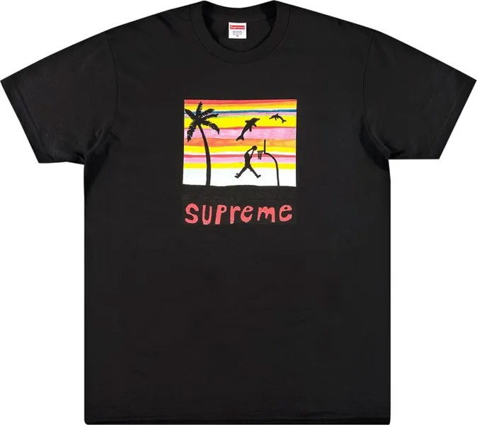 Футболка Supreme Dunk Tee 'Black', черный