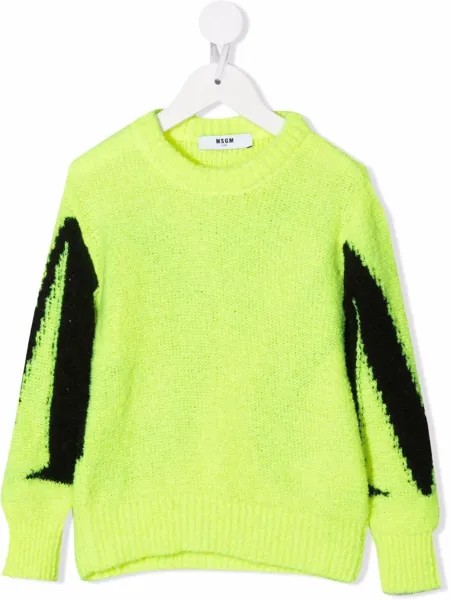 MSGM Kids джемпер с круглым вырезом и логотипом