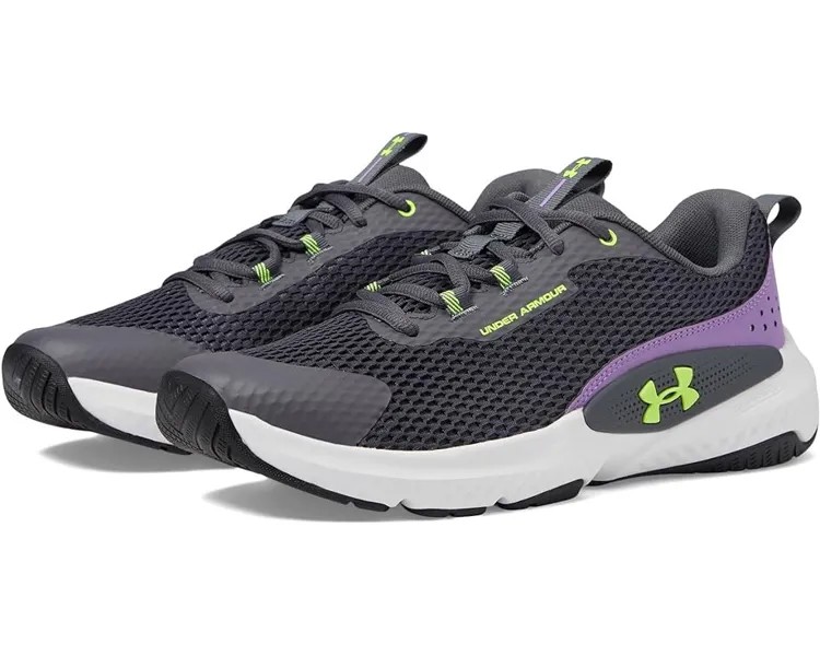 Кроссовки Under Armour Dynamic Select, цвет Castlerock/Provence Purple/High-Visibility Yellow