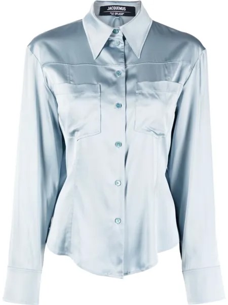 Jacquemus рубашка La Chemise Mentalo, синий