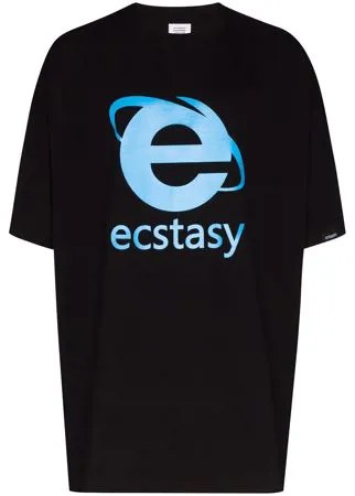 VETEMENTS Ecstasy print cotton T-shirt