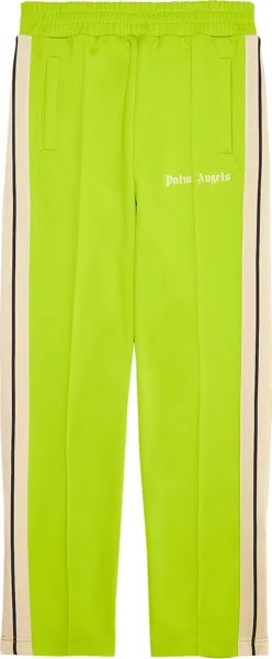 Брюки Palm Angels Classic Track Pants 'Lime Green/Off White', зеленый