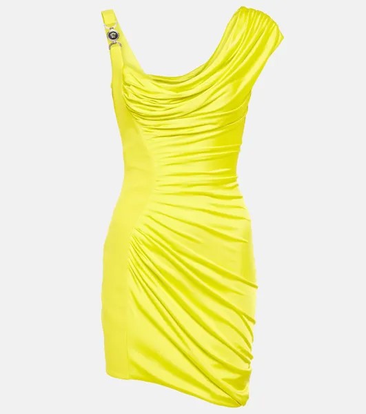 Мини-платье medusa '95 с драпировкой Versace, желтый