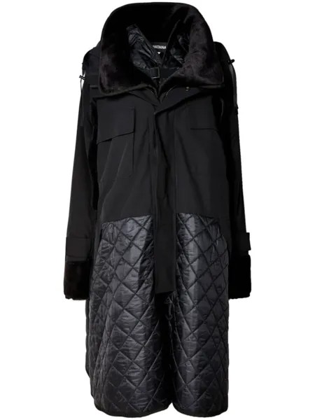 Junya Watanabe стеганая парка с капюшоном, черный