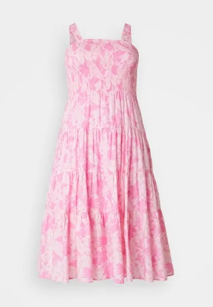 Дневное платье Palm Tiered Smock Michael Kors, розовое
