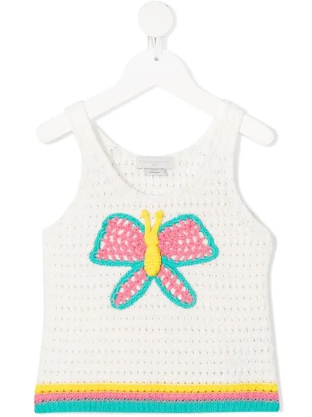 Stella McCartney Kids вязаный топ с принтом