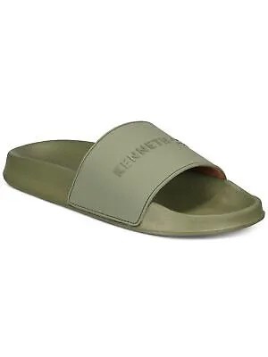 KENNETH COLE Мужские шлепанцы на платформе с зеленым логотипом Kenny с круглым носком, 12 м