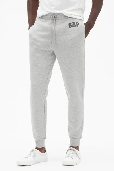 Джоггеры из флиса с логотипом Gap, серый