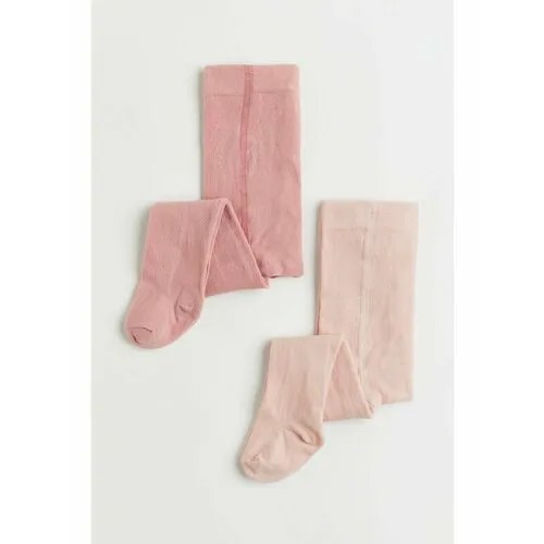Колготки H&M, 2 шт., размер 62/68, розовый