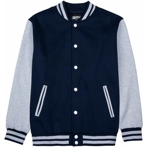 Толстовка Street Soul Бомбер трикотажный / Street Soul / Varsity Classic Jacket V 3, размер L, синий