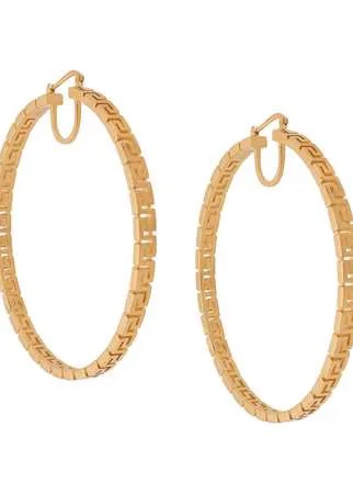Versace серьги-кольца с орнаментом Greca Key