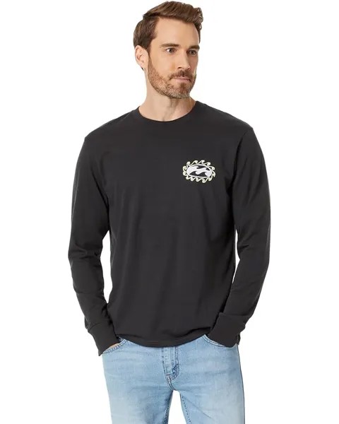 Футболка с длинным рукавом Billabong Crayon Wave Long Sleeve Tee, цвет Washed Black