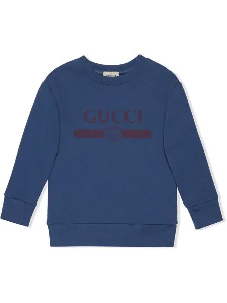 Gucci Kids толстовка с длинными рукавами и логотипом