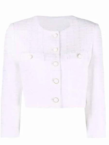 Tagliatore Rosy cropped tweed jacket
