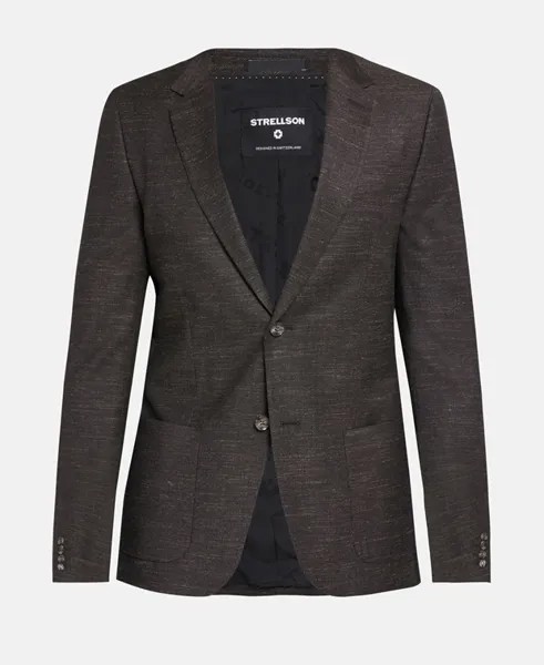 Шерстяной пиджак Strellson, темно коричневый