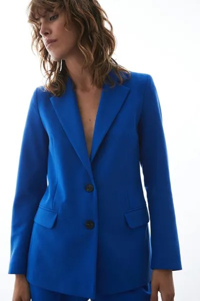 Миниатюрный однобортный пиджак Warehouse, синий