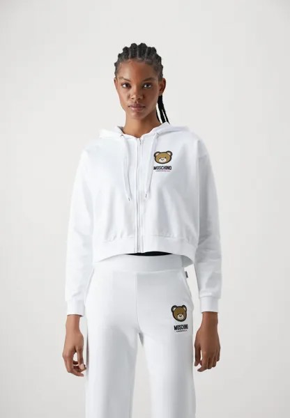 Пижамный топ CROPPED ZIPPED HOODIE Moschino Underwear, белый