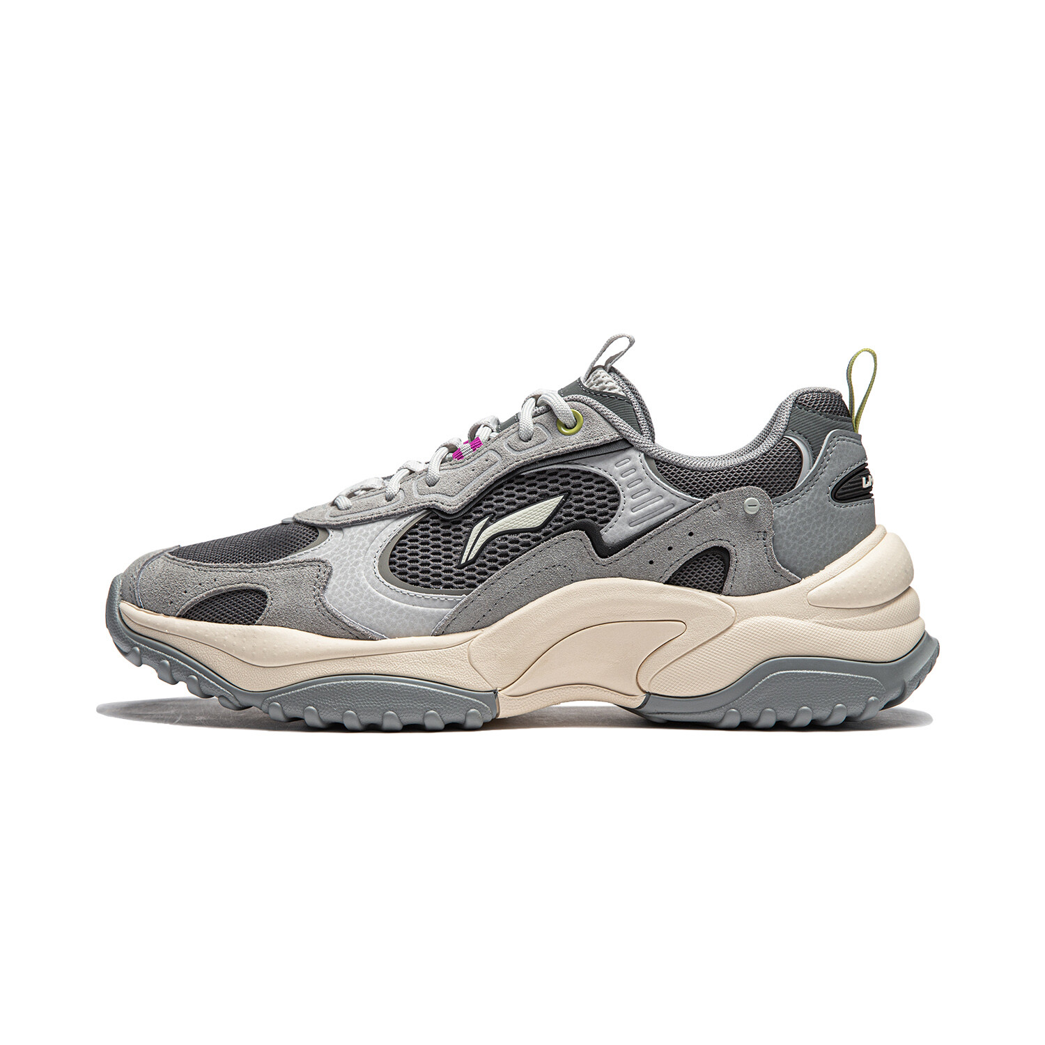 Кроссовки LINING Churui Lifestyle Shoes Men Low-top Moon Gray/Asphalt Gray, серый
