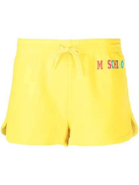 Moschino спортивные шорты с логотипом, желтый